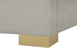 Crosby Beige Linen Textured Queen Bed from Meridian - Luna Furniture