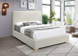 Crosby Beige Linen Textured Queen Bed from Meridian - Luna Furniture