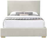 Crosby Beige Linen Textured Queen Bed from Meridian - Luna Furniture