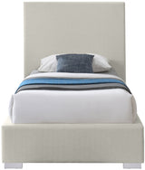 Crosby Beige Twin Linen Textured Twin Bed from Meridian - Luna Furniture