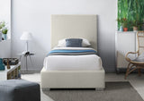 Crosby Beige Twin Linen Textured Twin Bed from Meridian - Luna Furniture