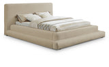 Dane Beige Teddy Fabric Queen Bed from Meridian - Luna Furniture