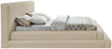 Dane Beige Teddy Fabric Queen Bed from Meridian - Luna Furniture