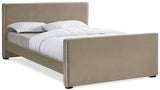 Dillard Beige Velvet King Bed from Meridian - Luna Furniture