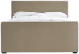 Dillard Beige Velvet King Bed from Meridian - Luna Furniture