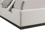 Beige Flynn Linen Textured Fabric Full Bed from Meridian - Luna Furniture