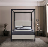 James Beige Linen Textured Fabric King Bed from Meridian - Luna Furniture