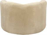 Beige Kali Faux Shearling Teddy Fabric Chair from Meridian - Luna Furniture