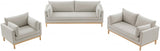 Beige Langham Linen Textured Fabric Sofa from Meridian - Luna Furniture