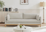 Beige Langham Linen Textured Fabric Sofa from Meridian - Luna Furniture