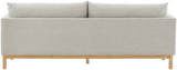 Beige Langham Linen Textured Fabric Sofa from Meridian - Luna Furniture