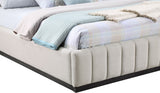 Lucia Beige Lucia Linen Textured Fabric King Bed from Meridian - Luna Furniture