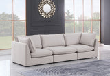 Mackenzie Beige Linen Textured 120" Modular Sofa from Meridian - Luna Furniture