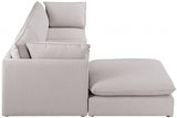 Mackenzie Beige Linen Textured Modular Sectional from Meridian - Luna Furniture