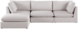 Mackenzie Beige Linen Textured Modular Sectional from Meridian - Luna Furniture