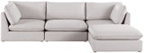 Mackenzie Beige Linen Textured Modular Sectional from Meridian - Luna Furniture