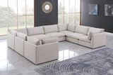 Mackenzie Beige Linen Textured Modular Sectional from Meridian - Luna Furniture