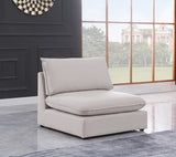 Mackenzie Beige Modular Armless Chair from Meridian - Luna Furniture