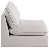 Mackenzie Beige Modular Armless Chair from Meridian - Luna Furniture