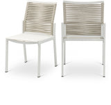 Maldives Beige Outdoor Patio Dining Side Chair, Set of 2 from Meridian - Luna Furniture