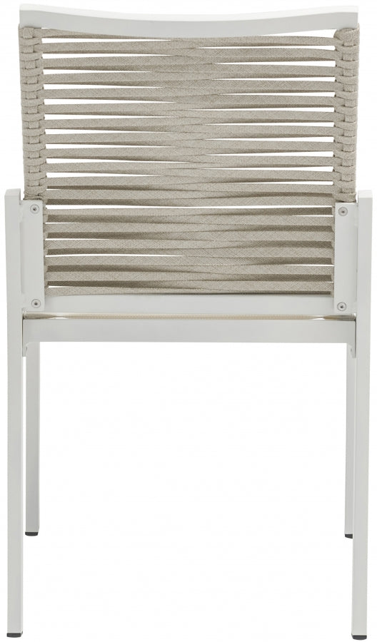 Maldives Beige Outdoor Patio Dining Side Chair, Set of 2 from Meridian - Luna Furniture