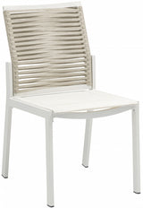 Maldives Beige Outdoor Patio Dining Side Chair, Set of 2 from Meridian - Luna Furniture