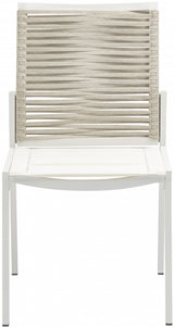 Maldives Beige Outdoor Patio Dining Side Chair, Set of 2 from Meridian - Luna Furniture