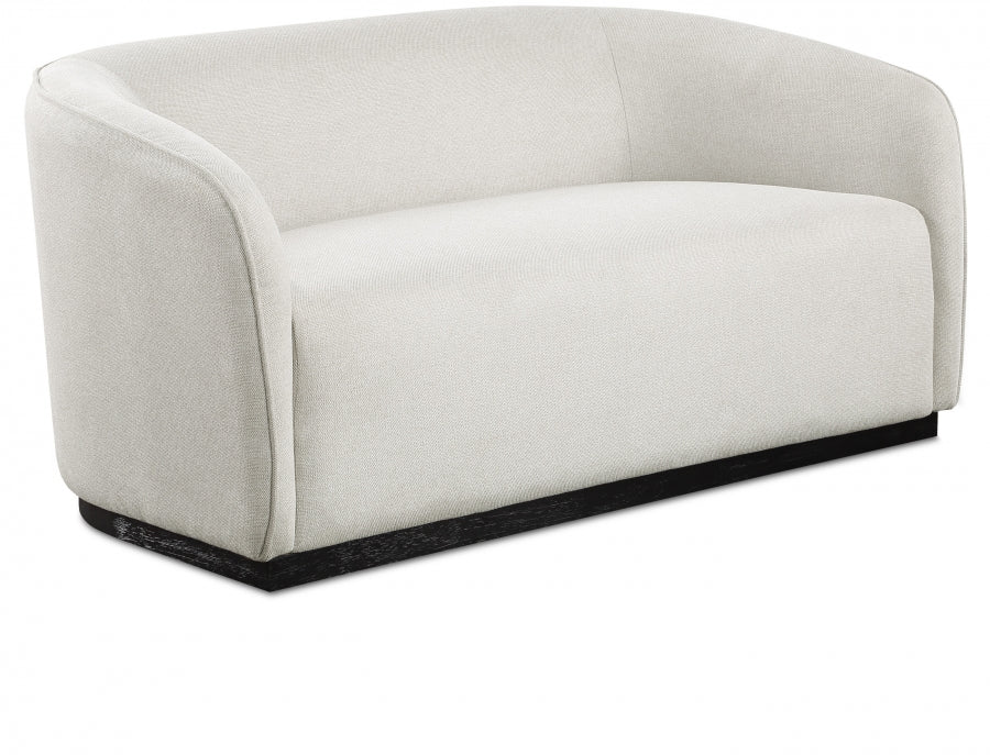 Beige Mylah Polyester Fabric Loveseat from Meridian - Luna Furniture