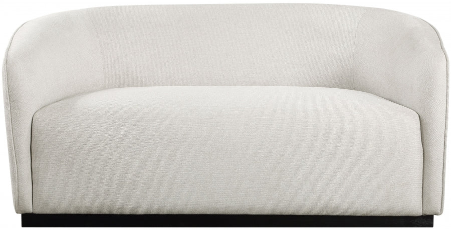 Beige Mylah Polyester Fabric Loveseat from Meridian - Luna Furniture