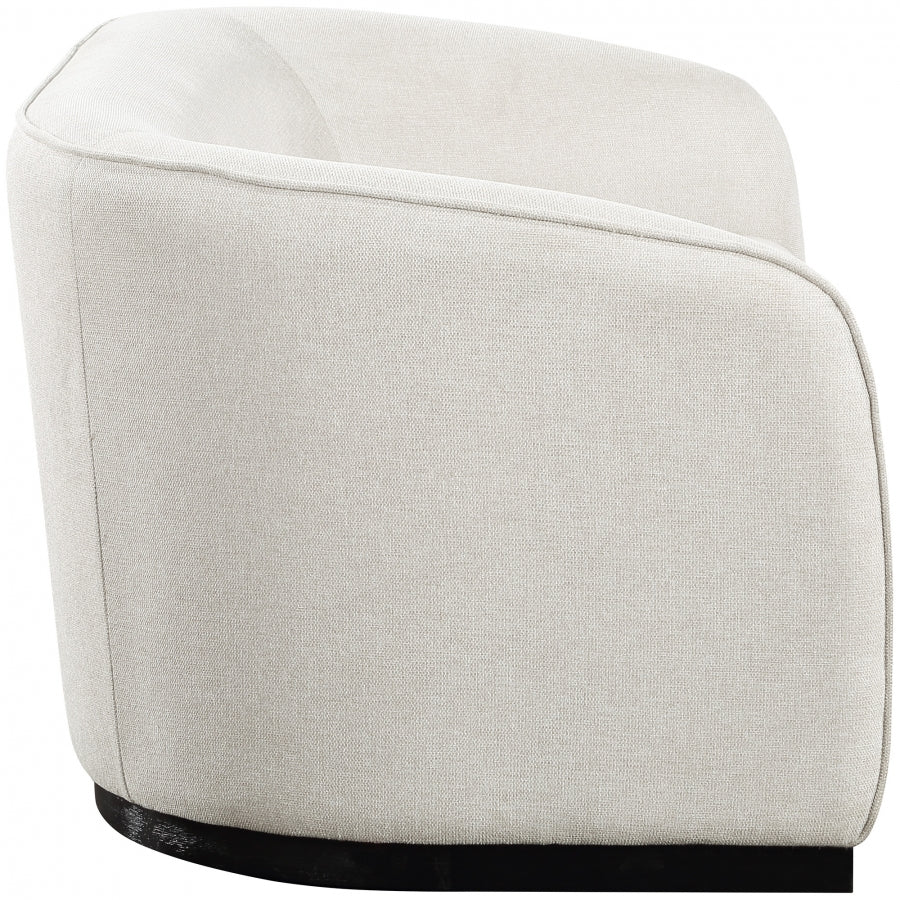 Beige Mylah Polyester Fabric Loveseat from Meridian - Luna Furniture