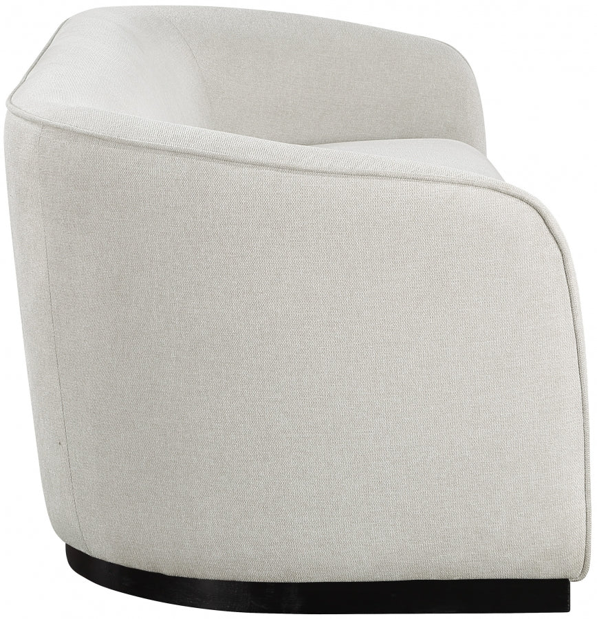 Beige Mylah Polyester Fabric Sofa from Meridian - Luna Furniture