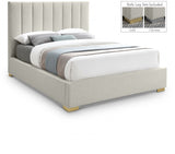 Pierce Beige Linen Textured Full Bed from Meridian - Luna Furniture