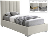 Pierce Beige Linen Textured Twin Bed from Meridian - Luna Furniture