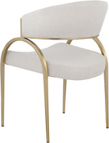 Privet Beige Linen Textured Dining Chair, Set of 2 from Meridian - Luna Furniture