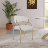 Privet Beige Linen Textured Dining Chair, Set of 2 from Meridian - Luna Furniture