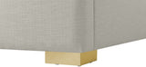 Royce Beige Twin Linen Textured Twin Bed from Meridian - Luna Furniture