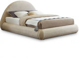 Rudy Beige Teddy Fabric King Bed from Meridian - Luna Furniture