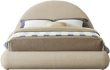 Rudy Beige Teddy Fabric King Bed from Meridian - Luna Furniture