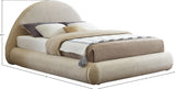 Rudy Beige Teddy Fabric Queen Bed from Meridian - Luna Furniture