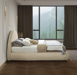 Rudy Beige Teddy Fabric Queen Bed from Meridian - Luna Furniture