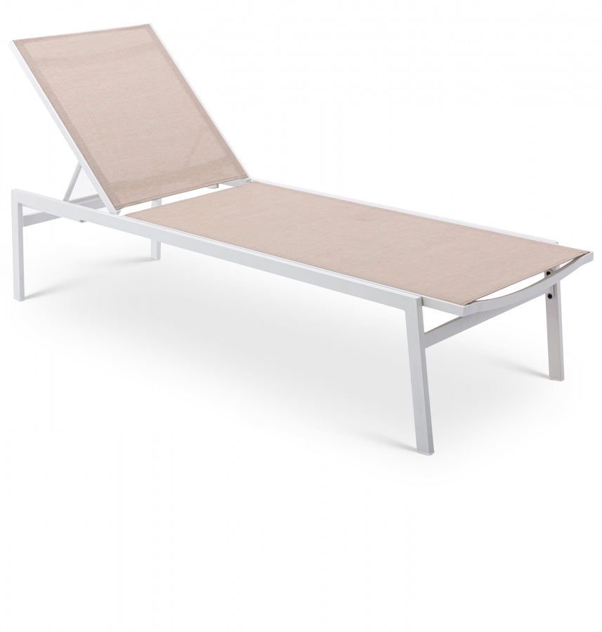 Santorini Beige Outdoor Patio Chaise Lounge Chair from Meridian - Luna Furniture