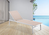 Santorini Beige Outdoor Patio Chaise Lounge Chair from Meridian - Luna Furniture