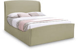 Tess Beige Velvet King Bed from Meridian - Luna Furniture