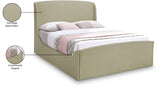 Tess Beige Velvet King Bed from Meridian - Luna Furniture