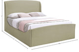 Tess Beige Velvet King Bed from Meridian - Luna Furniture