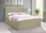 Tess Beige Velvet King Bed from Meridian - Luna Furniture