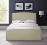 Tess Beige Velvet King Bed from Meridian - Luna Furniture