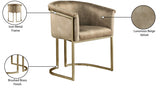 Tierra Beige Velvet Dining Chair from Meridian - Luna Furniture