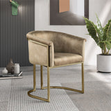 Tierra Beige Velvet Dining Chair from Meridian - Luna Furniture