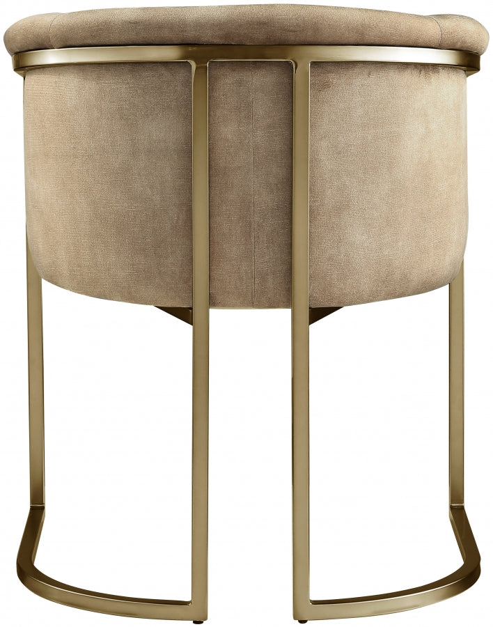 Tierra Beige Velvet Dining Chair from Meridian - Luna Furniture